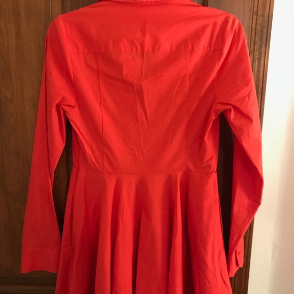 Long Flared Button-Down Top - Picture 3 of 4